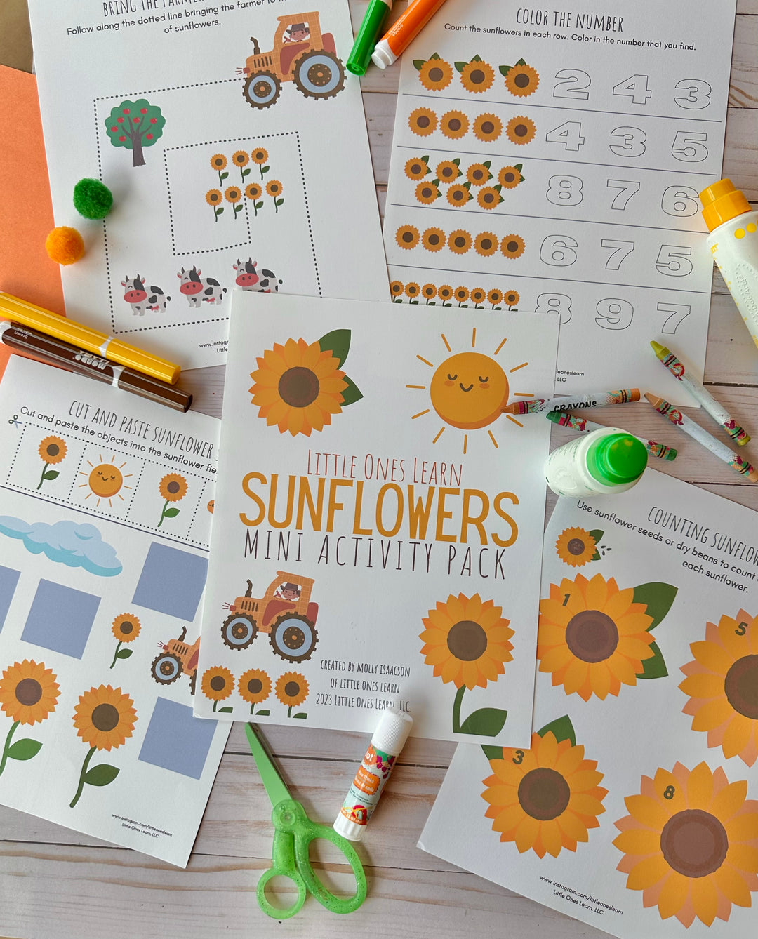 LOL Sunflowers Activity Pack