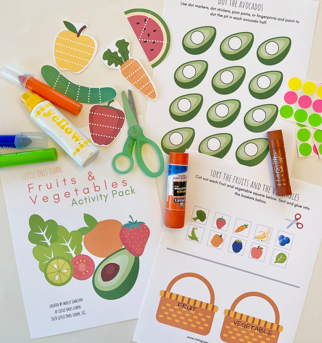 LOL Fruits & Vegetables Activity Pack