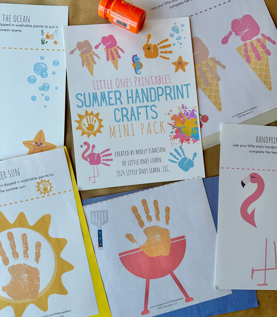 LOL Summer Handprint Crafts Mini Activity Pack