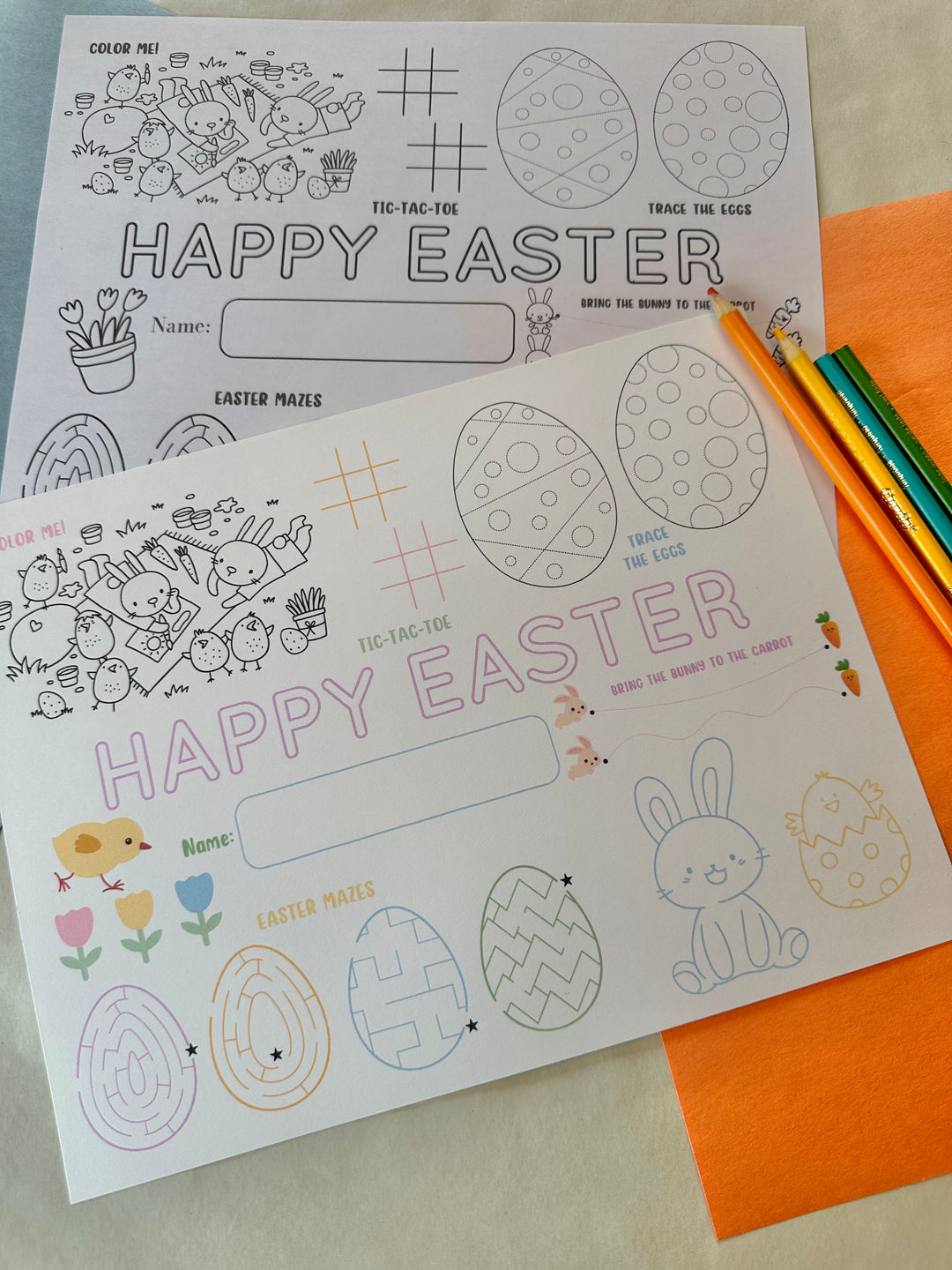 LOL Easter Kids Activity Placemats
