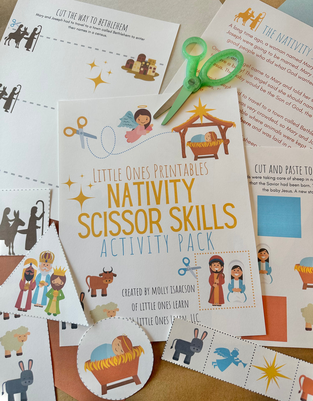 LOL Nativity Scissor Skills Activity Pack