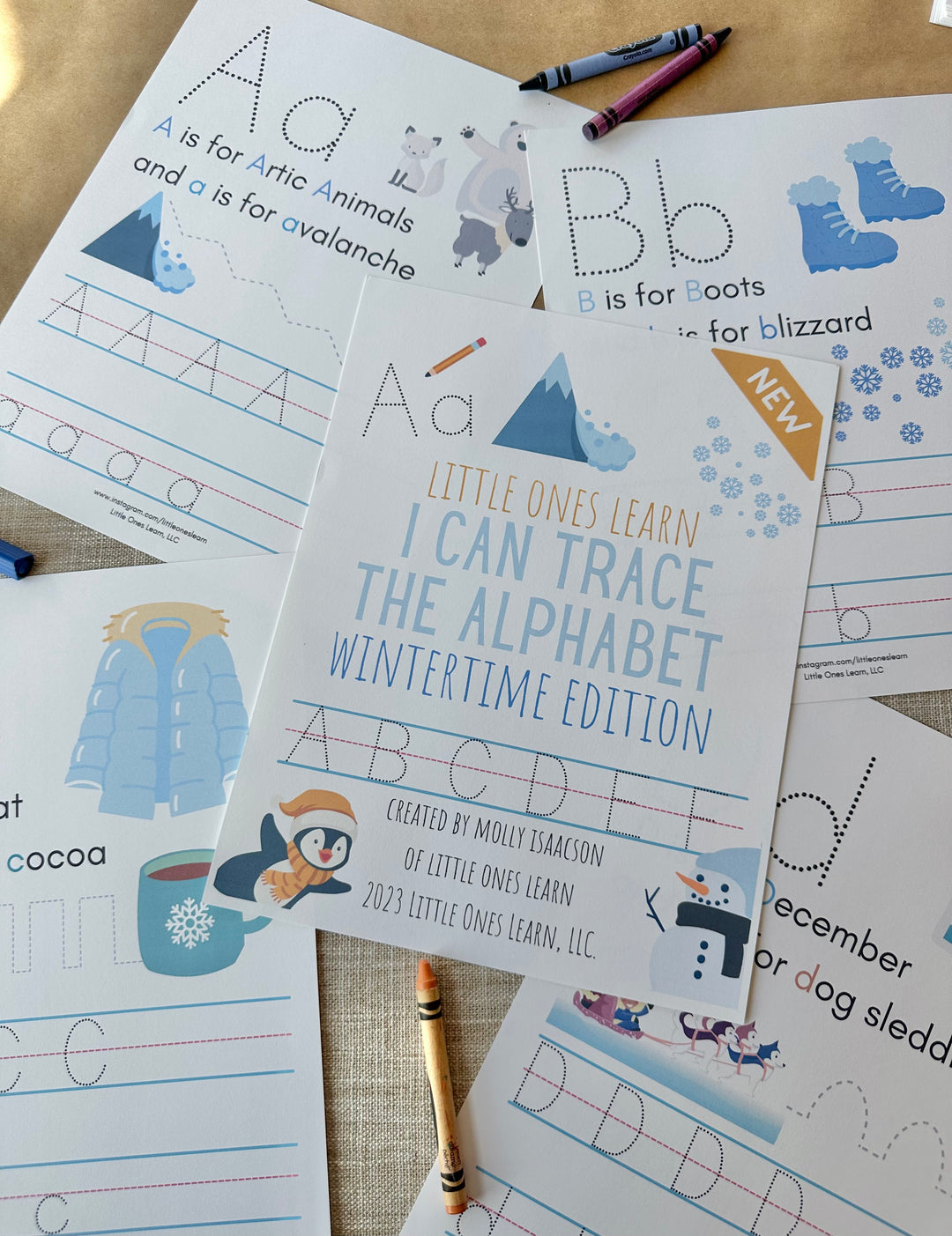 LOL I Can Trace the Alphabet Winter Edition Activity Pack